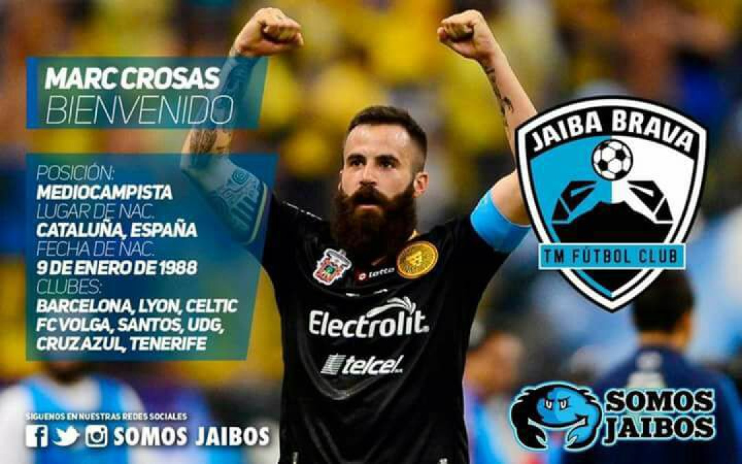 Anuncia Jaiba Brava llegada del medio Marc Crosas al Tampico Madero
