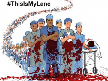 #Thisismylane, médicos protestan hartos de las armas