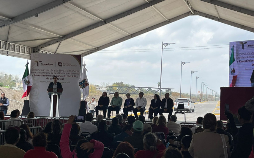 Avanza obra del bulevar Fundadores y revestimiento del Dren de Las Mujeres