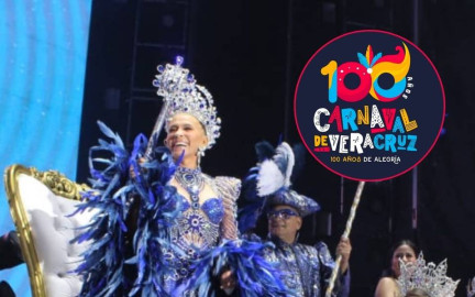 Coronan a Yuri como reina del Carnaval de Veracruz 2024