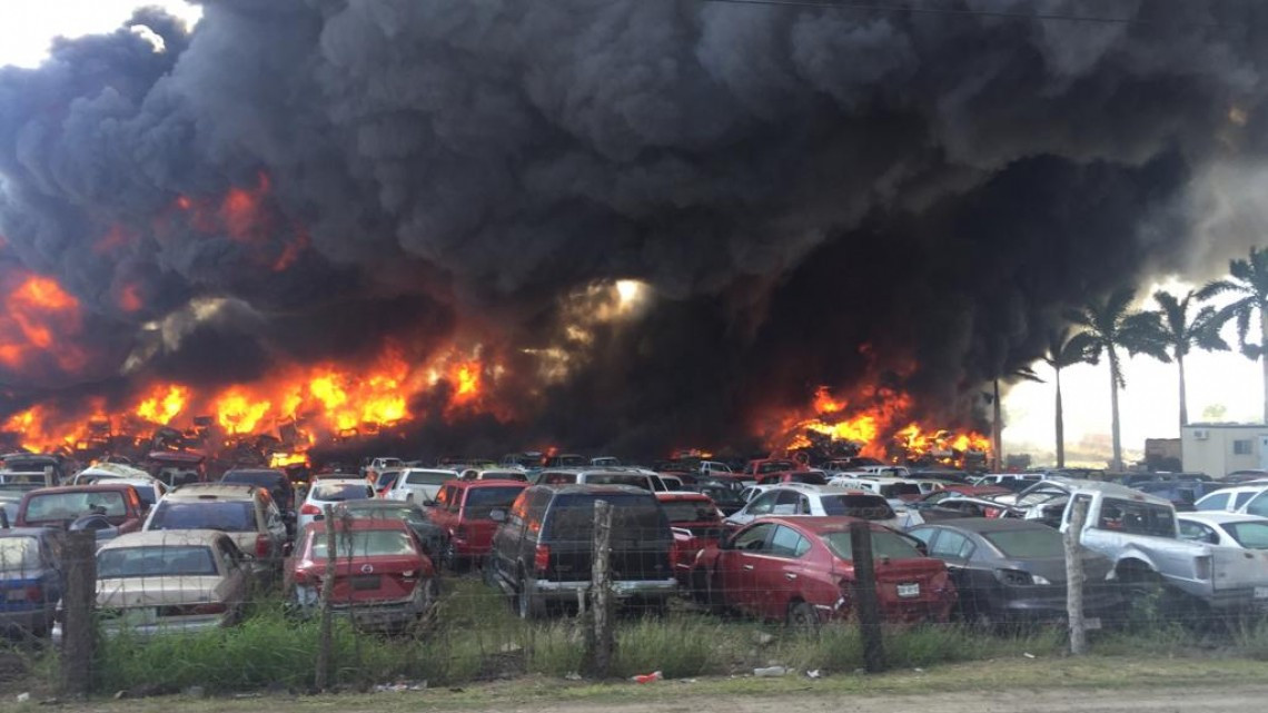 Se incendia mesón federal de Altamira