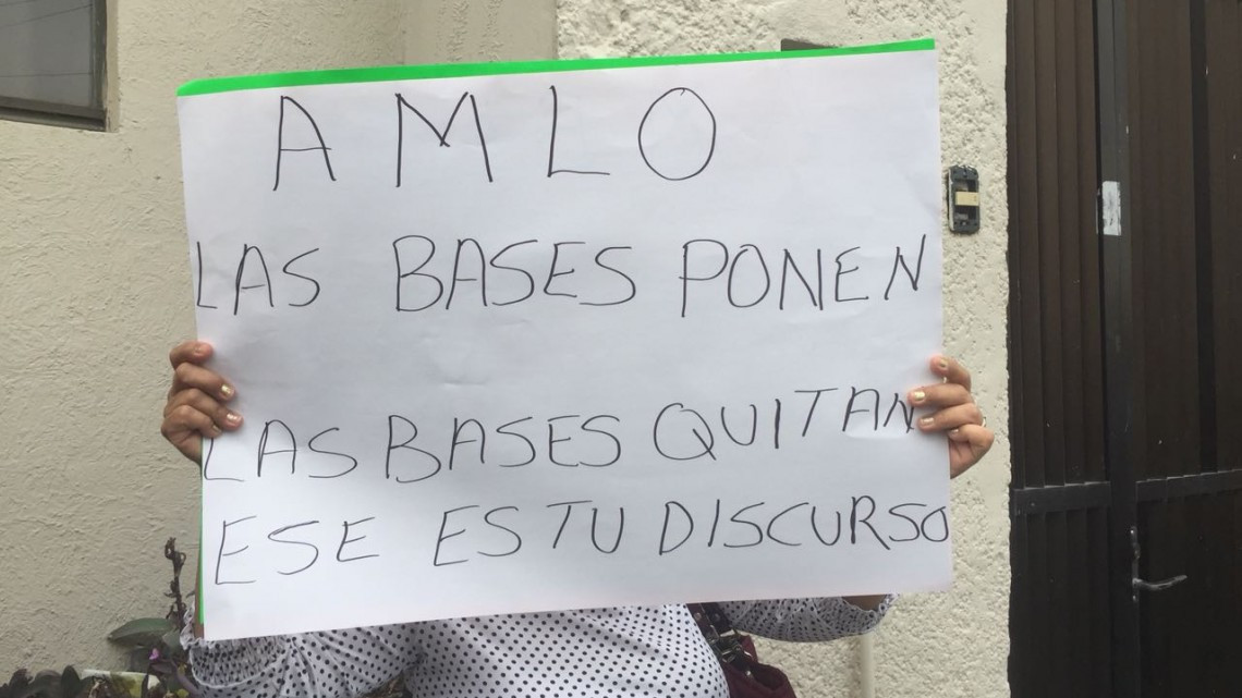 Militantes de Morena rechazan candidatura de Rosa Muela a alcaldía