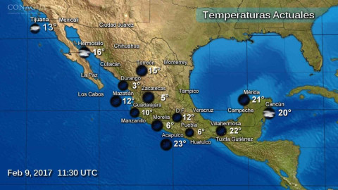 Pronostican temperaturas frescas en gran parte del país