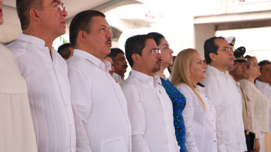 Andrés Zorrilla Moreno, asiste a la a ceremonia del 188 aniversario de la Victoria de Tampico