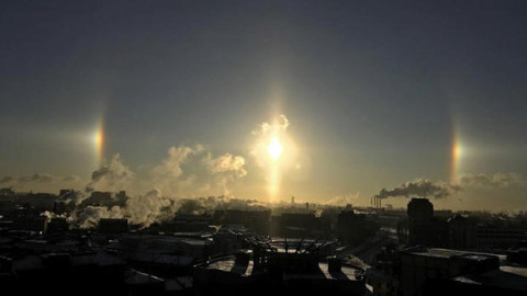 Halo solar vuelve a adornar el cielo de San Petersburgo
