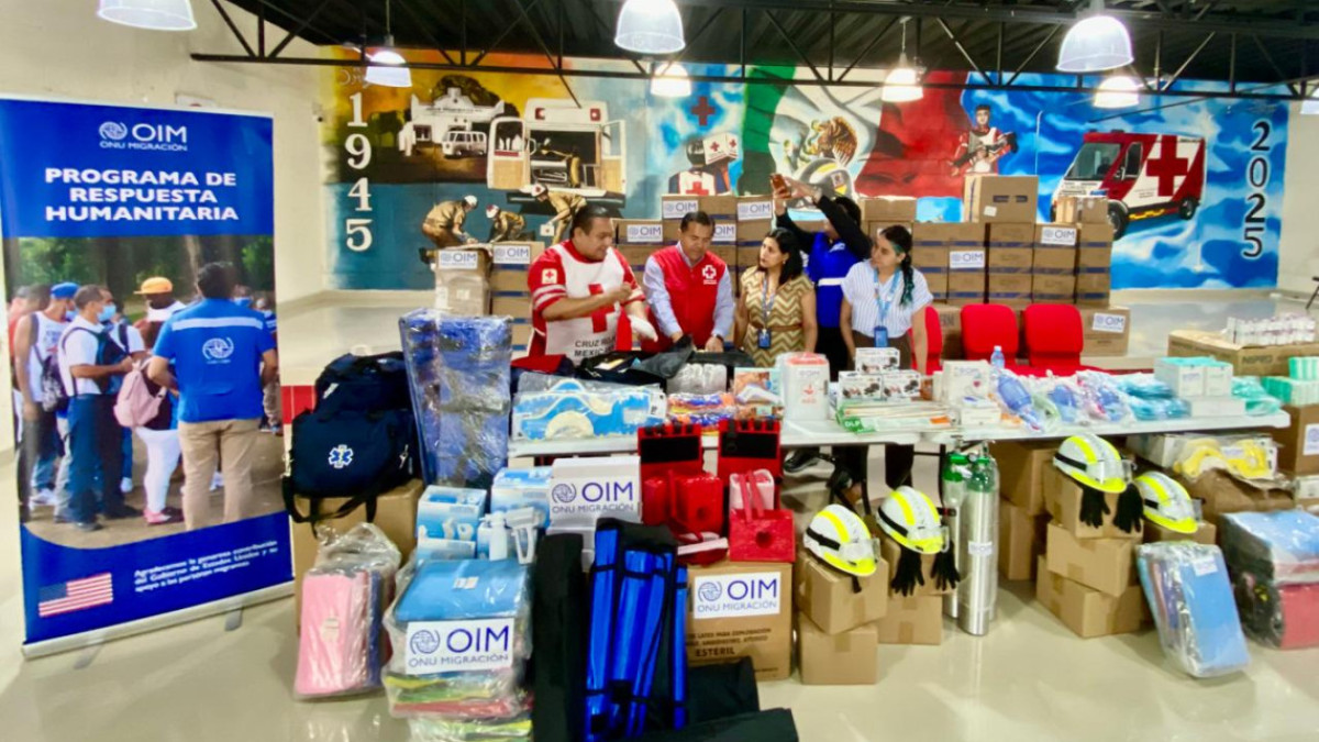 OIM entrega donación a Cruz Roja Mexicana en Matamoros