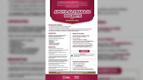 Gobierno de Nuevo Laredo mantiene abierto registro para programa de ‘Apoyo al Trabajo Docente’