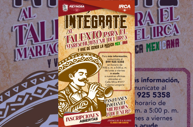 Gobierno de Carlos Peña Ortiz busca talentos para formar parte del Mariachi Juvenil del IRCA