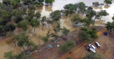 Baja nivel del río Bravo en Nuevo Laredo