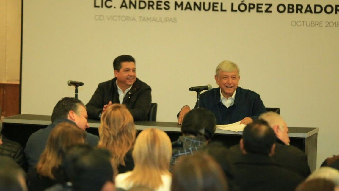 Cabeza de Vaca recibe a AMLO en Palacio de Gobierno