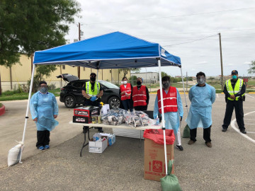 Ciudad de Laredo agradece donativos de alimentos dados a quienes realizan pruebas COVID-19