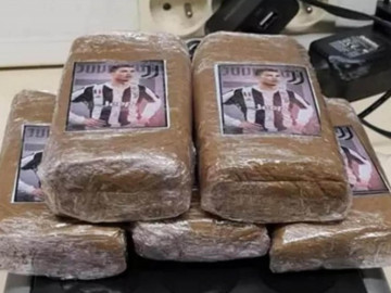 Decomisan paquetes de marihuana con imagen de CR7