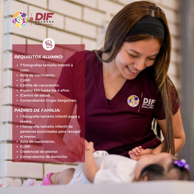 Anuncia DIF Reynosa preinscripciones en febrero en preescolar-Guarderías