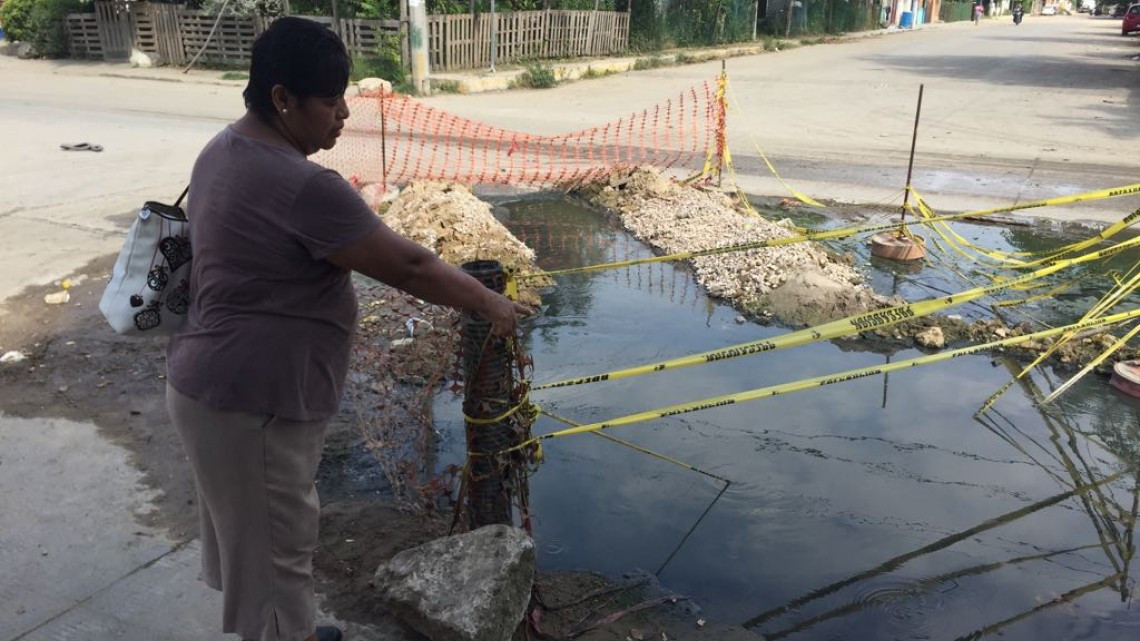 Gran foco de infección por aguas negras en Altamira