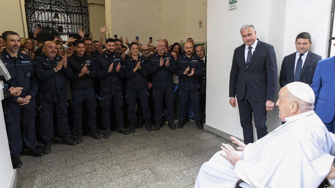 Papa Francisco visita una cárcel romana por el Jueves Santo