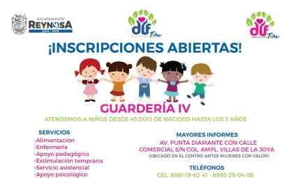 Inscripciones abiertas en Guardería IV