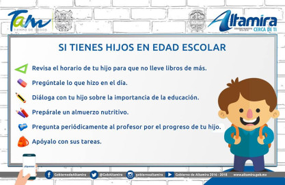 Ayuntamiento emite recomendaciones a padres de familia