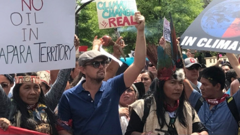 Acuden miles y Leo DiCaprio a Marcha por el Planeta en Washington