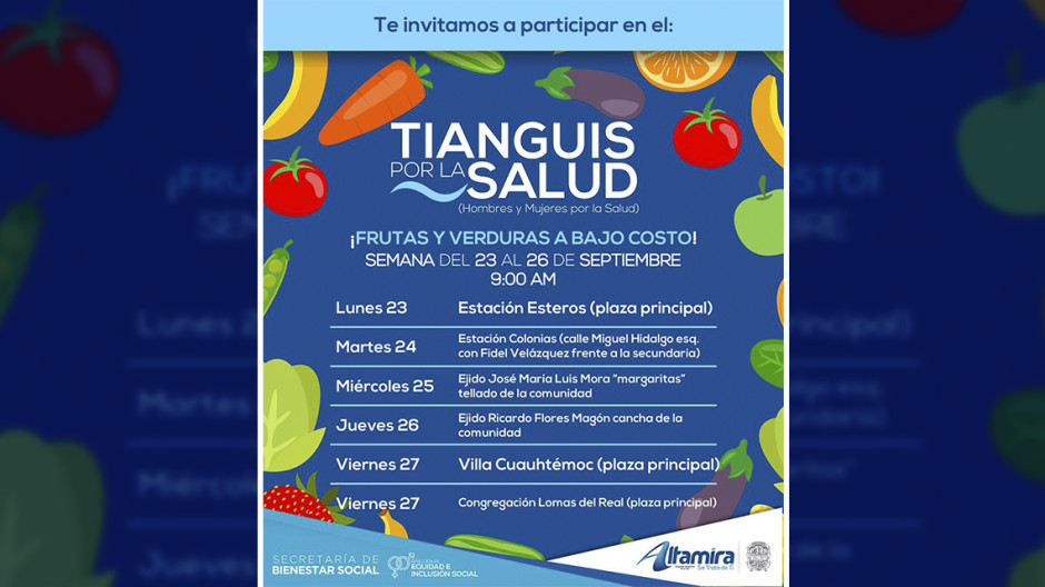 Invitan a “Tianguis por la Salud”