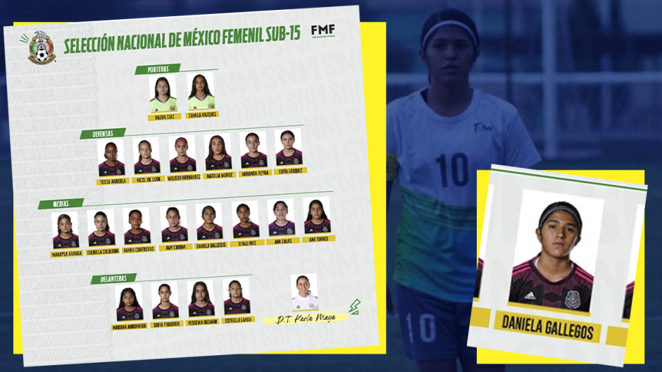 Tamaulipeca Daniela Gallegos es convocada al TRI femenil Sub-15 