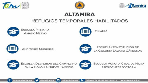 Activan plan de emergencia en sur de Tam. debido a lluvias