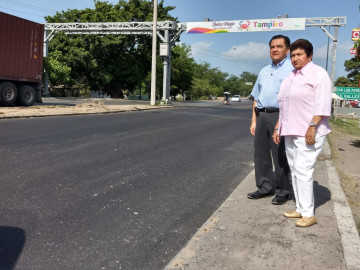 Rehabilita gobierno de Tampico accesos a la ciudad
