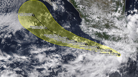 Tormenta tropical ‘Mario’ se forma frente a costas del Pacífico mexicano; alertan lluvias intensas y oleaje elevado
