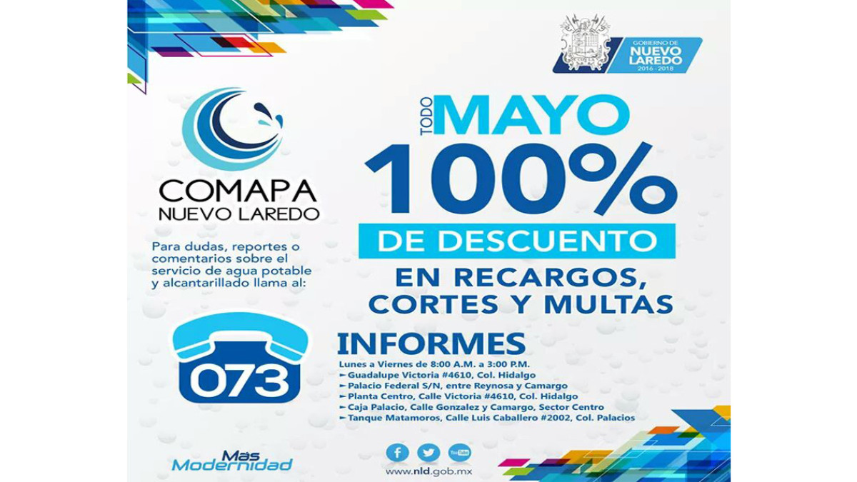 Comapa realiza descuentos para pagos