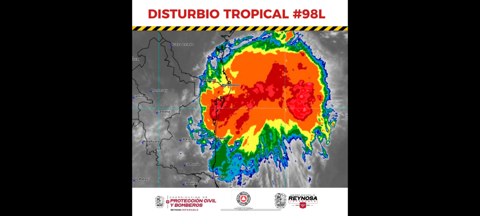 Probable se presenten lluvias en Reynosa por disturbio tropical en el Golfo de México