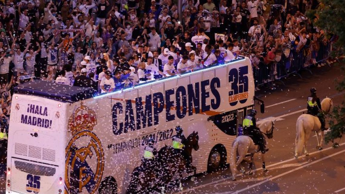 Así festejó el Real Madrid su título 35 de LaLiga
